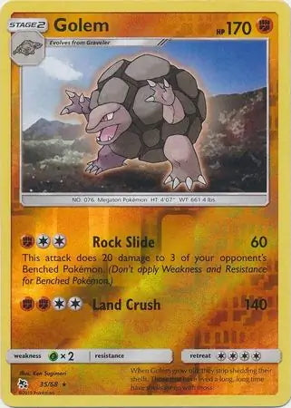 Hidden Fates Golem #35/68 reverse holo